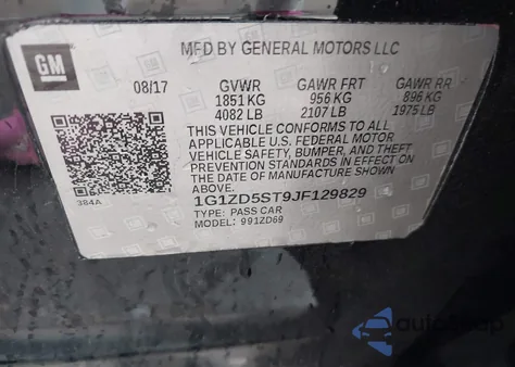 2018 Chevrolet Malibu Lt from USA, damaged, VIN 1G1ZD5ST9JF129829